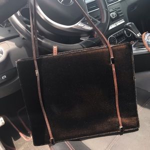 Gucci Vintage Dark Shoulder Lizard SkinBrownVelvet